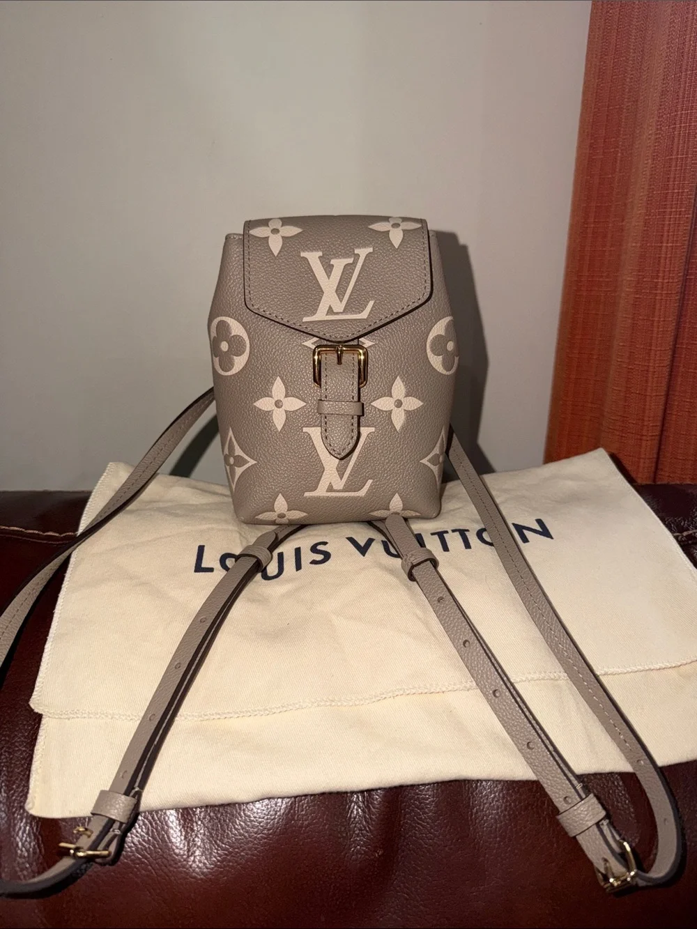 ‼️Authentic Louis Vuitton Empreinte Monogram Gaint Leather Small Backpack